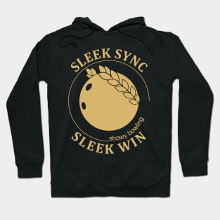 Showy Bowling. Sleek Win (golden print)) Hoodie